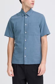 CASUAL FRIDAY Regular Fit Short Sleeve Button-Up Shirt