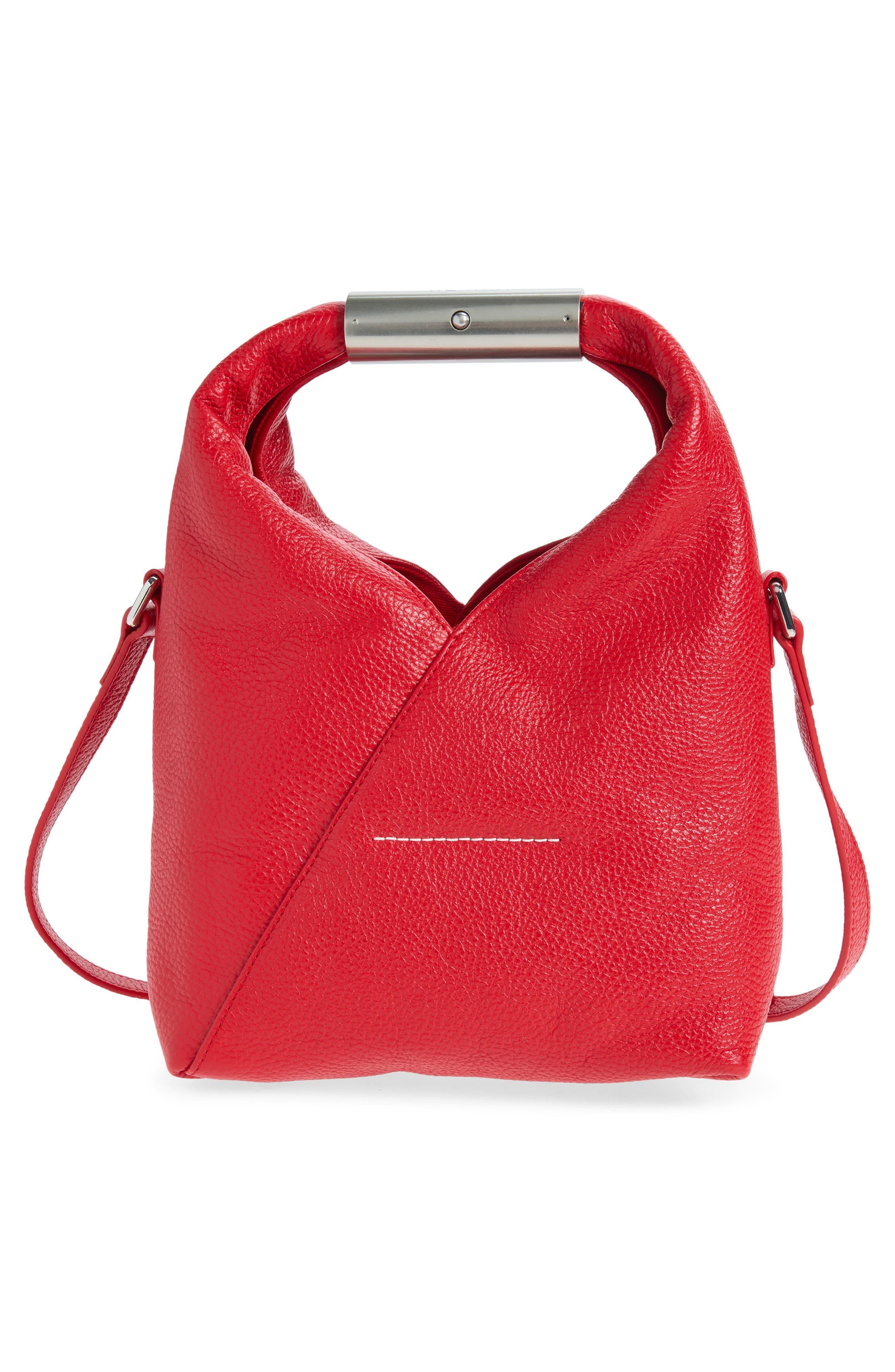 Small Japanese Jewel Handle Bag, Alternate, color, BARBADOS CHERRY