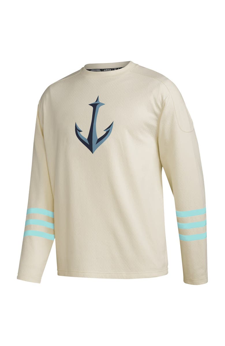 adidas Men's adidas  Khaki Seattle Kraken AEROREADY Pullover Sweater, Alternate, color, 