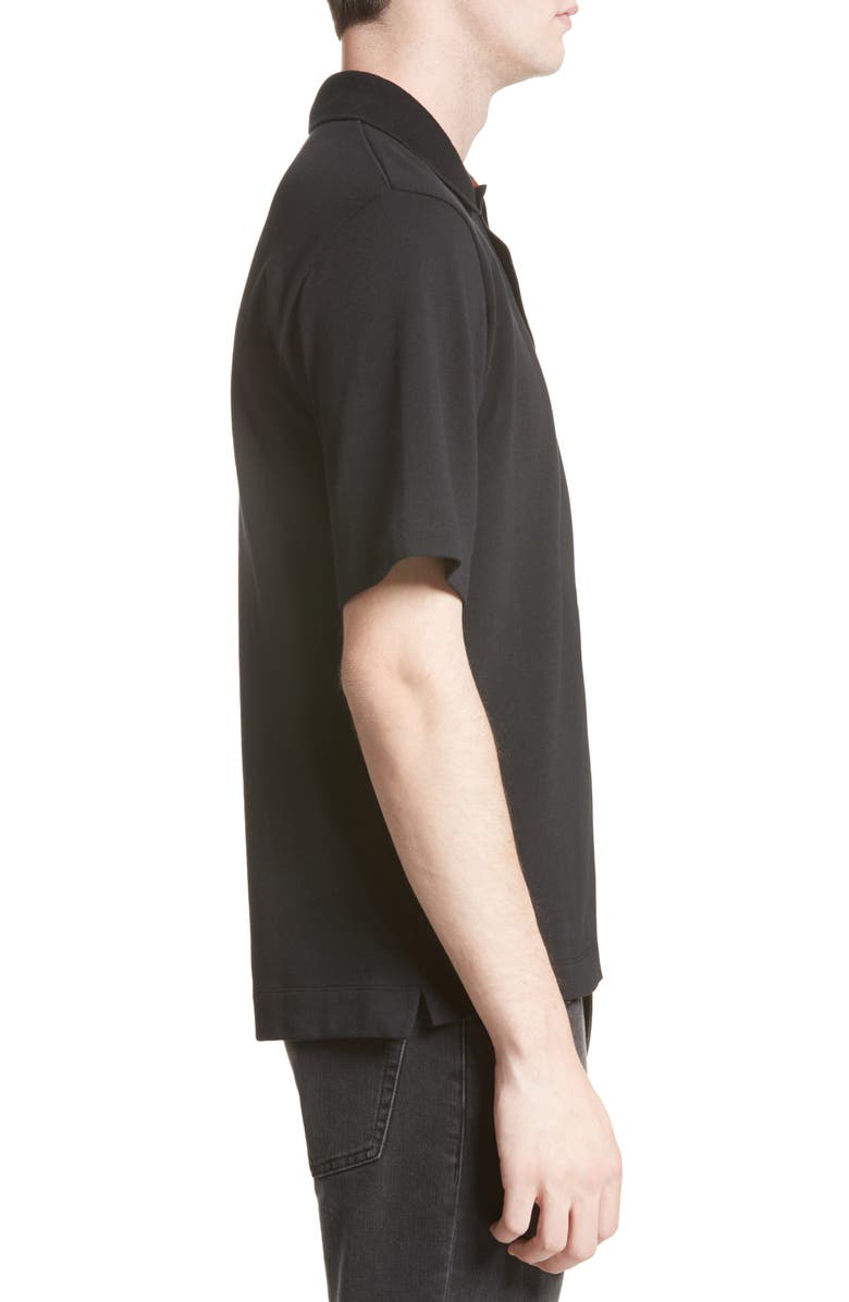 Acne Studios Newark Face Patch Polo, Alternate, color,