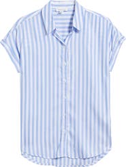 beachlunchlounge Kenzie Stripe Short Sleeve Button-Up Shirt