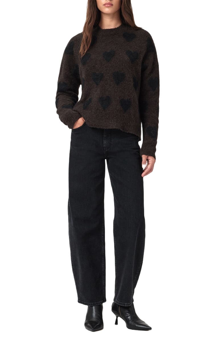 AllSaints Amora Jacquard Alpaca & Wool Blend Sweater, Alternate, color,