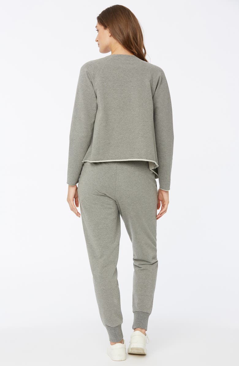 NYDJ Draped Open Front Sweatshirt, Alternate, color,