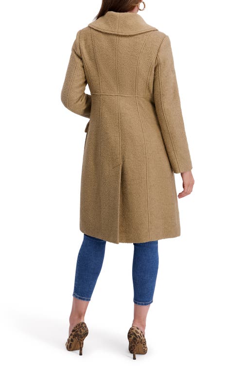 Kensie Women's Double-breasted Wool-blend Coat In Brown
