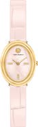 Tory Burch The Oval Leather Strap Watch, 22mm x 28mm