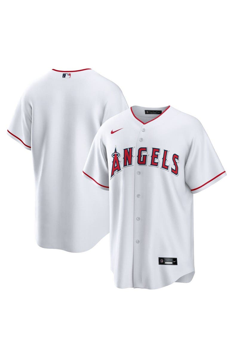 Nike Men's Nike White Los Angeles Angels Home Replica Team Jersey, Alternate, color, 