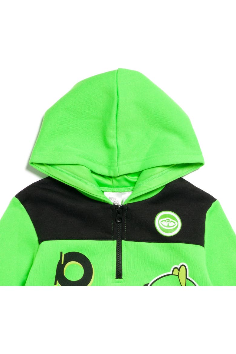 Half Zip Hoodie, Alternate, color, Gekko Green Black