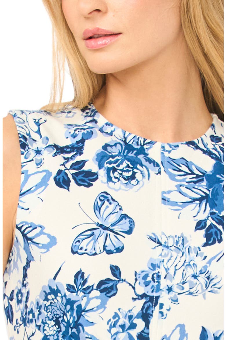 Tanya Floral Print Minidress, Alternate, color, ULTRA WHITE