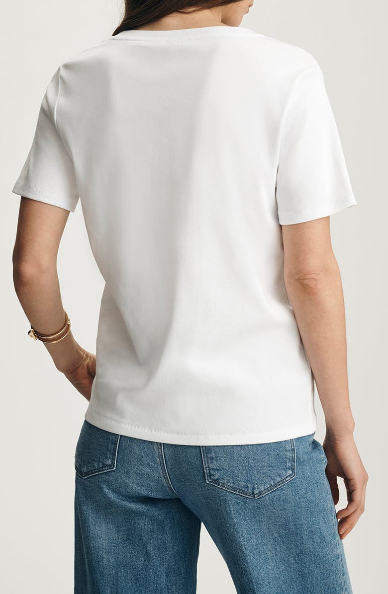 Mavi Jeans Olivia V-Neck Cotton T-Shirt, Alternate, color, White