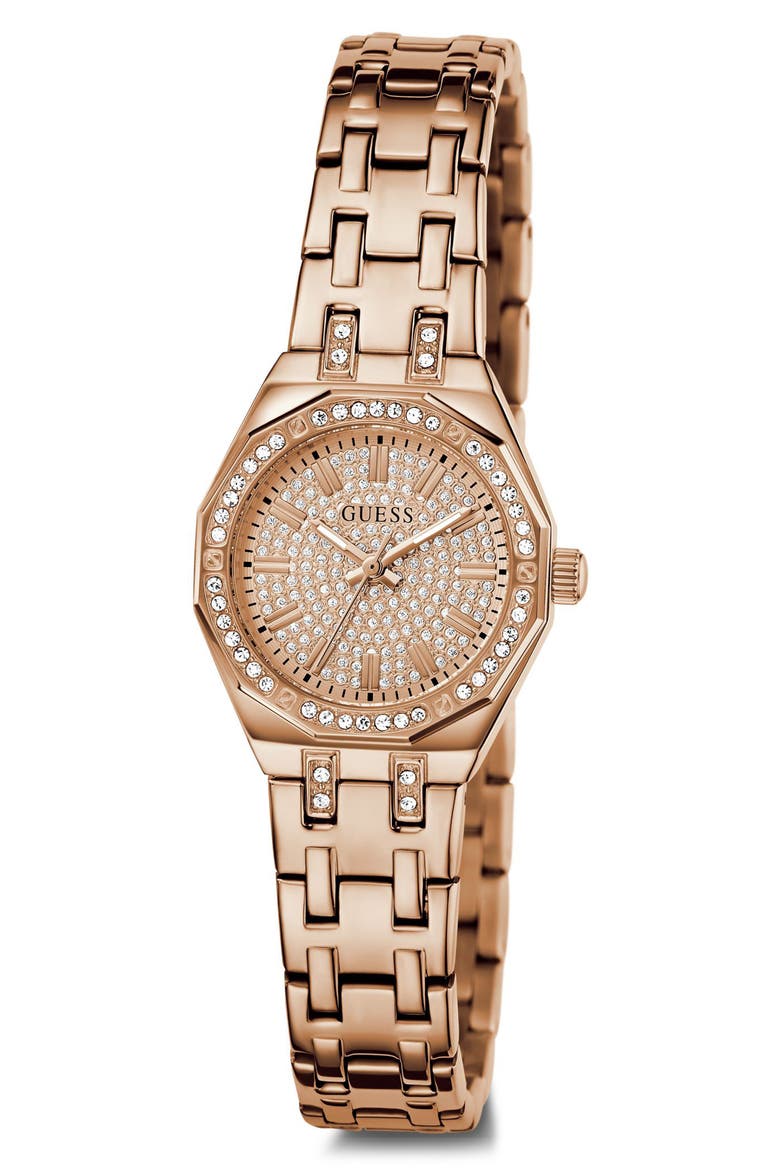 Pixie Crystal Dial Bracelet Watch, 25mm, Alternate, color, ROSE GOLD TONE