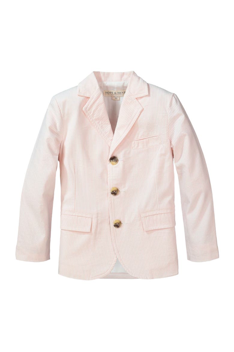 Baby Boys' Organic Seersucker Suit Jacket, Infant, Main, color, Classic Pink Seersucker