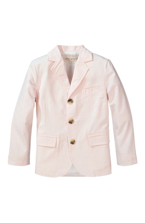 Baby Boys' Organic Seersucker Suit Jacket, Infant
