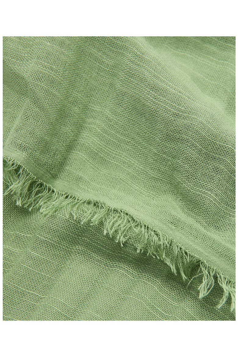 Cotton Blend Scarf, Alternate, color, GREEN