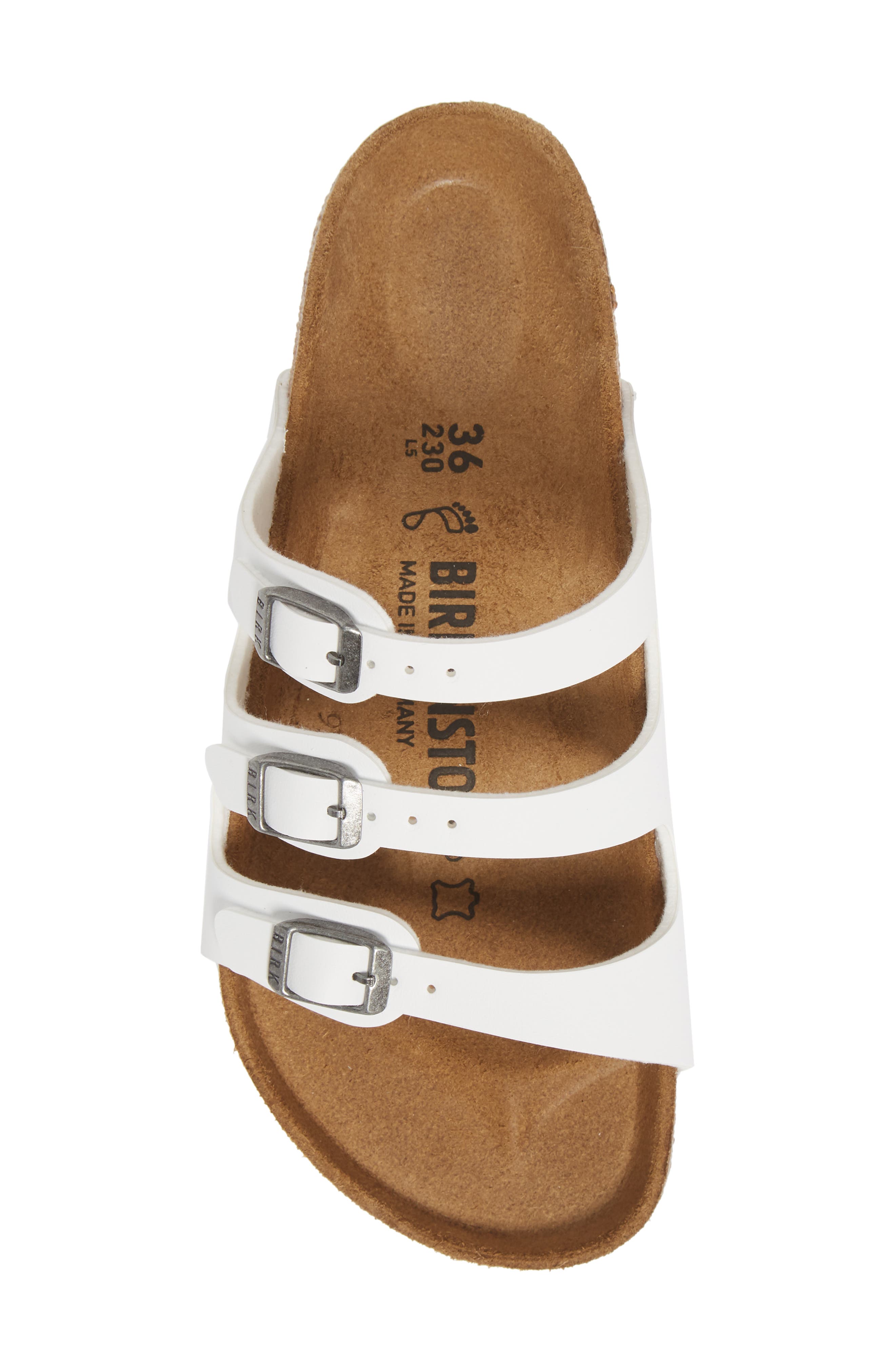 Florida Birko-Flor Sandal, Alternate, color, WHITE