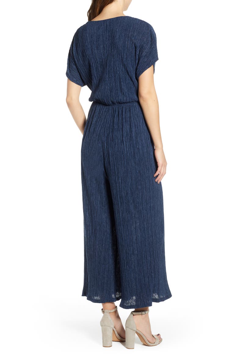 Textured Jumpsuit, Alternate, color, NAVY PEA COAT