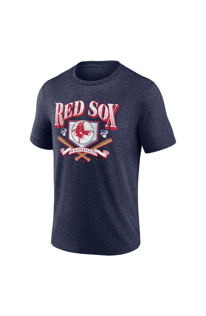 FANATICS Men's Fanatics Heather Navy Boston Red Sox Home Team Tri-Blend T-Shirt, Alternate, color, Heather Navy