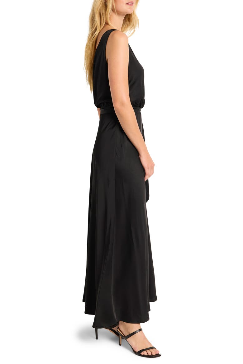 Bianca Satin Maxi Dress, Alternate, color, BLACK ONYX
