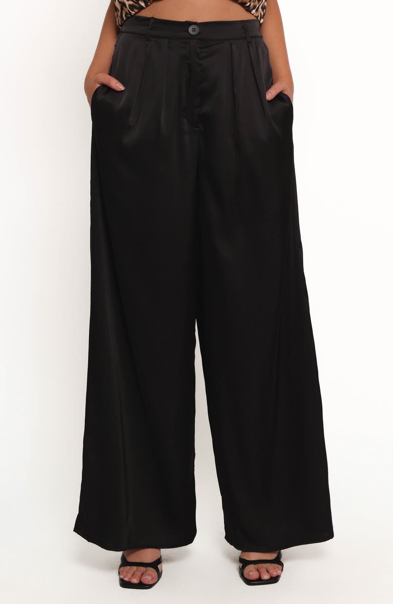 Petal & Pup Harlow Leopard Print Crop Top & Wide Leg Pants Set, Alternate, color, Tan Black