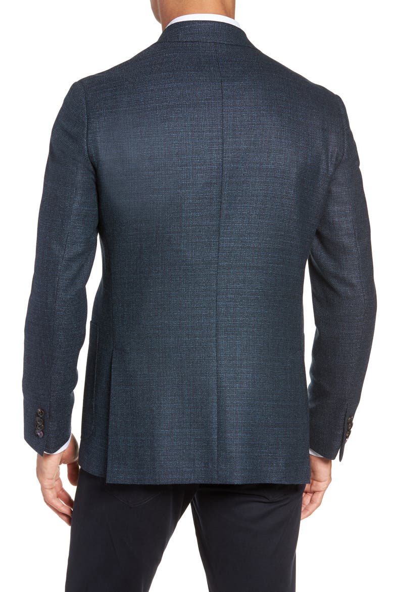 Kyle Trim Fit Wool Blazer, Alternate, color, TEAL