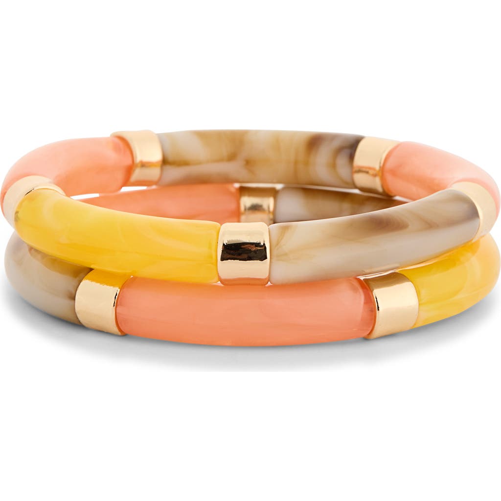 Nordstrom Rack 2-pack Resin Tube Stretch Bracelets