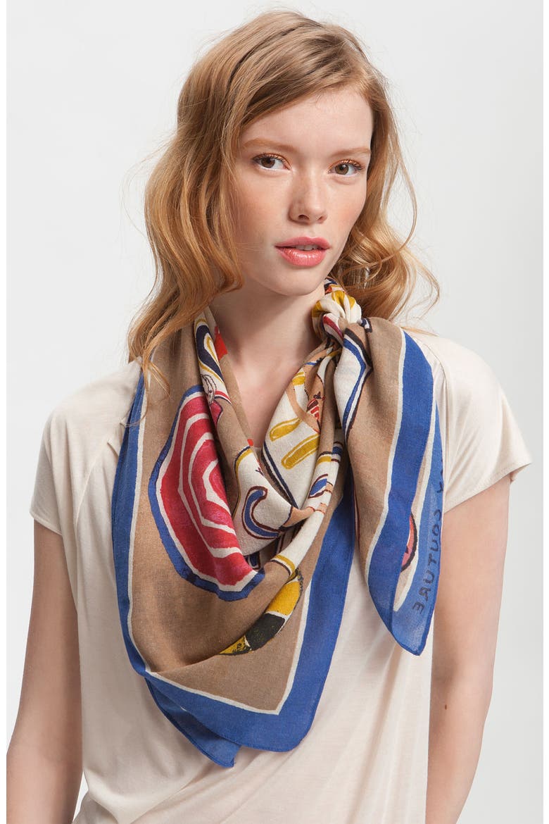 'A Place in the Sun' Silk Scarf, Main, color, MULTI