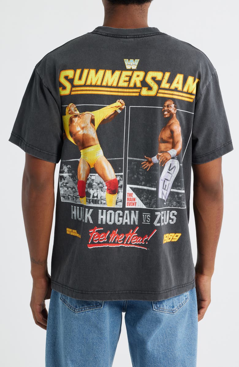 ID Supply Co WWE Summer Slam Hogan Vs. Zeus Graphic T-Shirt, Alternate, color, Washed Black