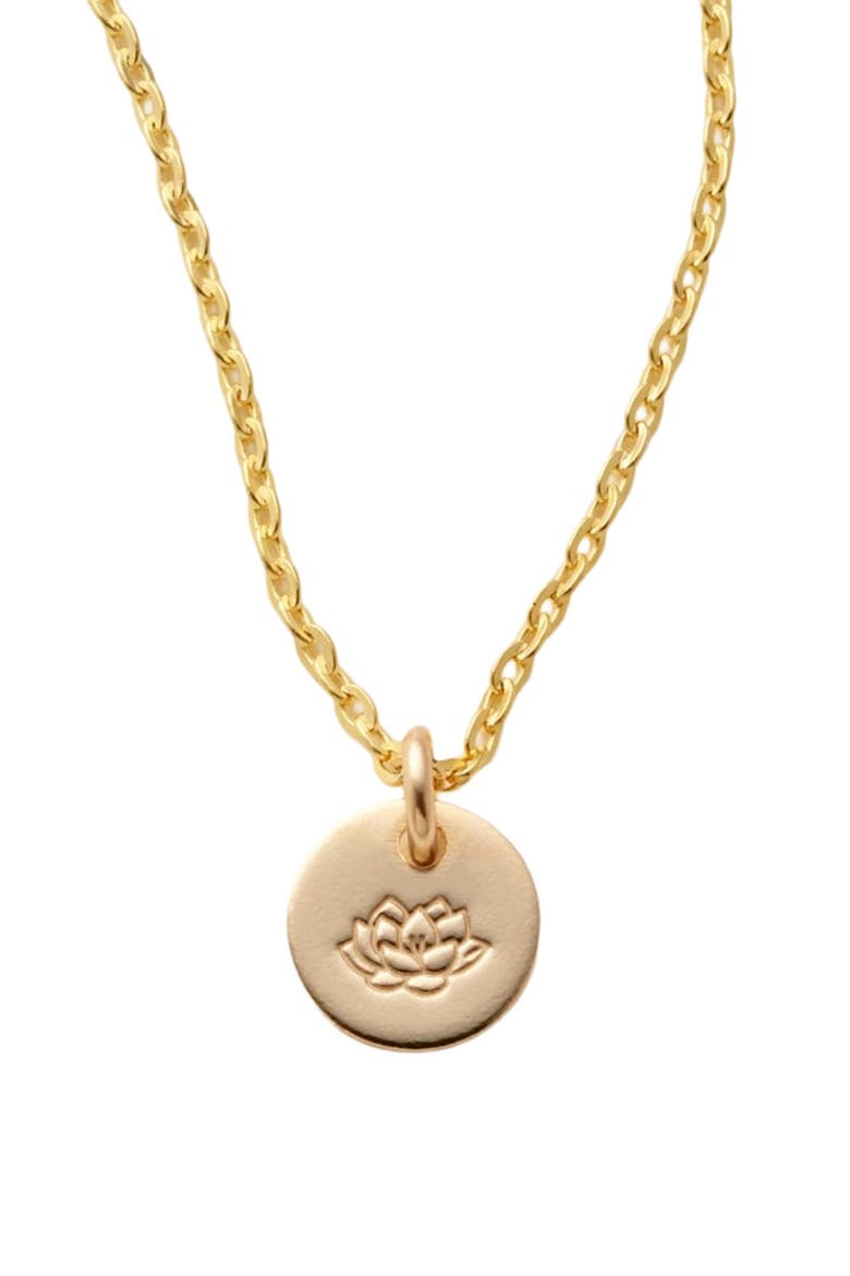 July Birth Flower Necklace, Main, color, Gold Filled