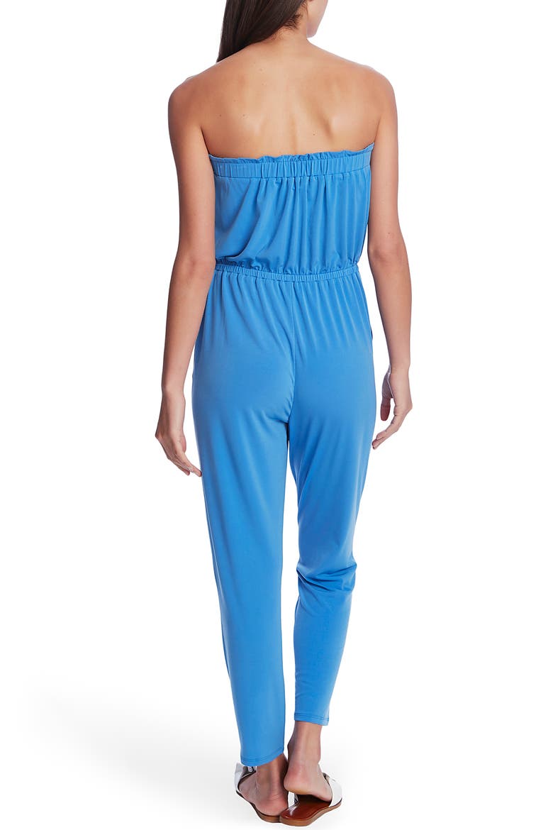 Strapless Knit Jumpsuit, Alternate, color, HARBOR WAVES