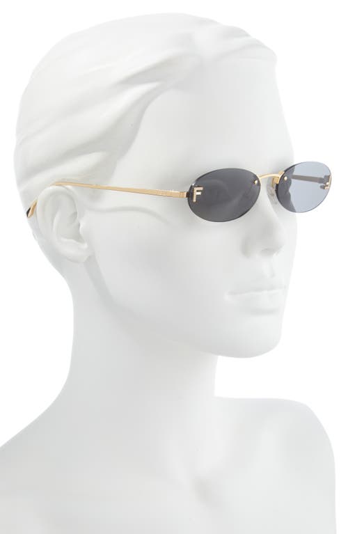 Fendi The First 54mm Oval Sunglasses In Gold