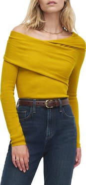 Favorite Daughter Charmed One-Shoulder Merino Wool Top