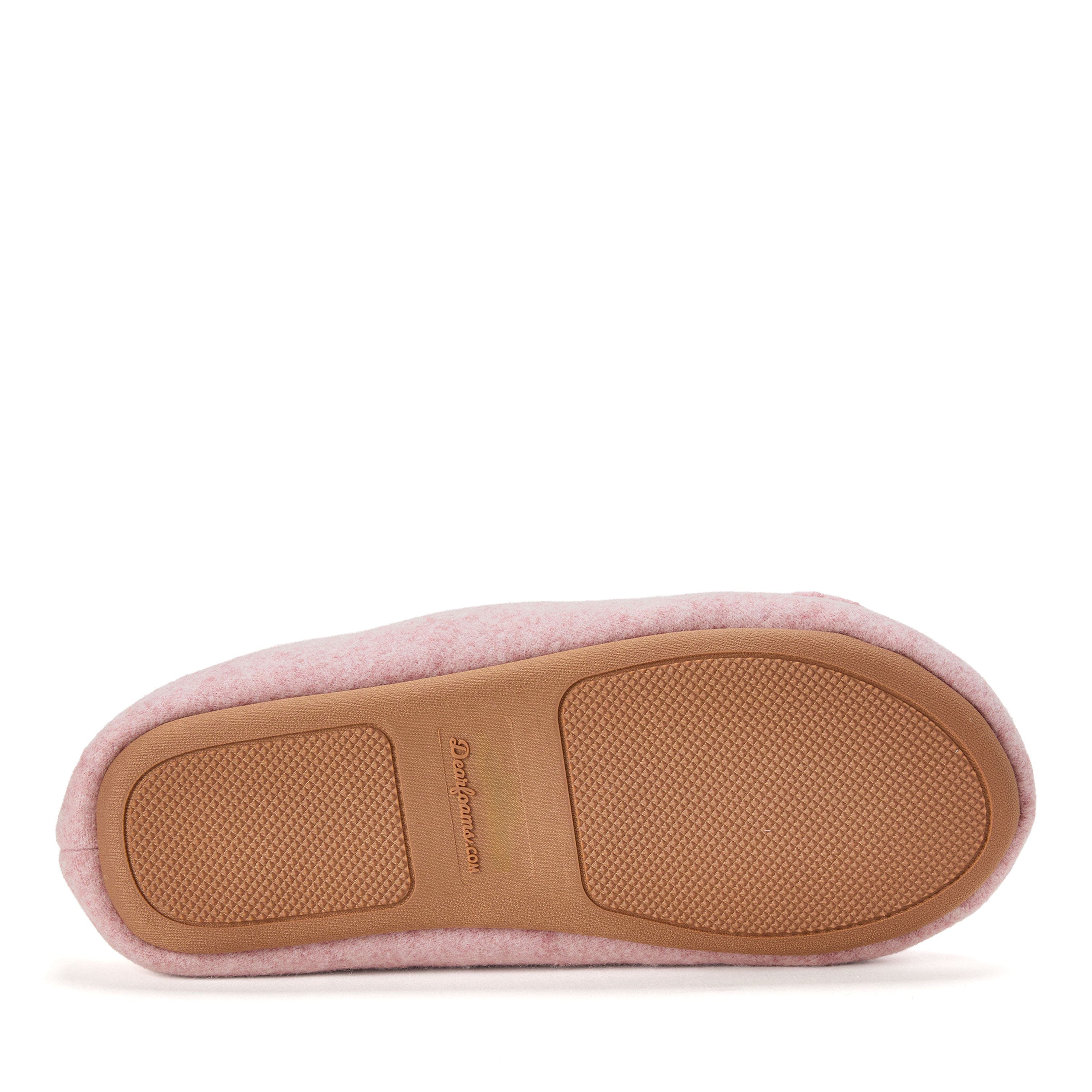 Josie Knit Clog Slipper with Bow, Alternate, color, PALE MAUVE