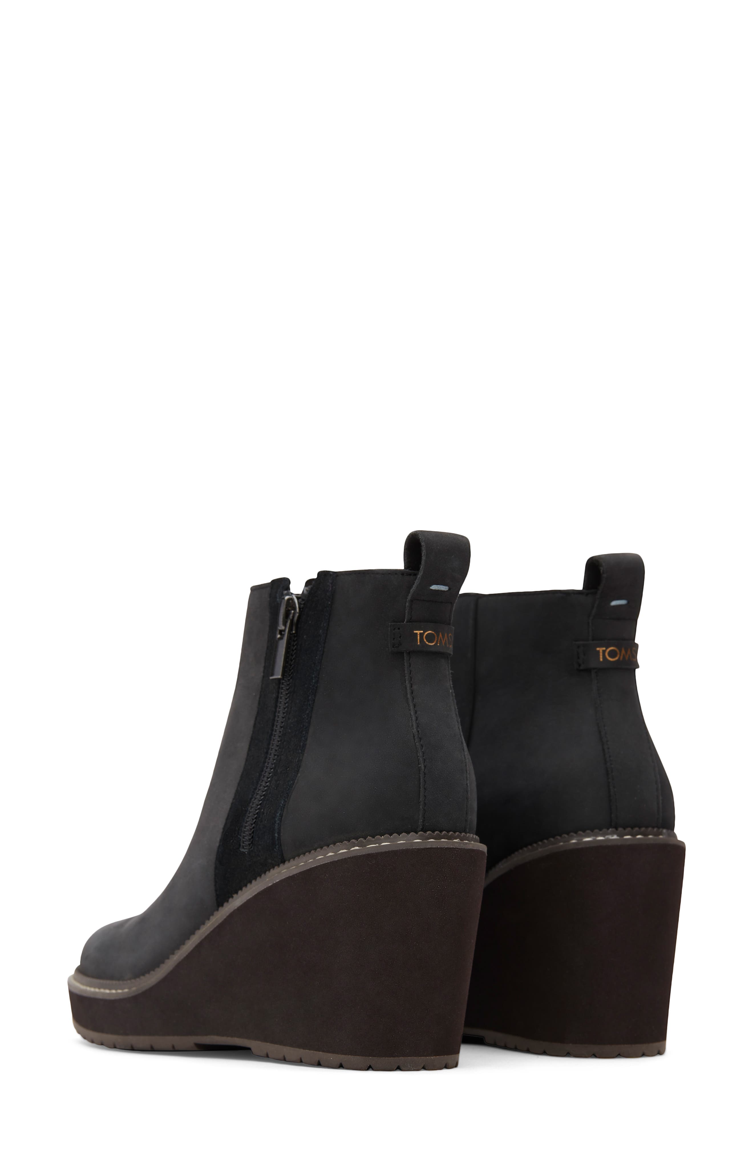 TOMS Raven Water Resistant Wedge Ankle Boot, Alternate, color, 