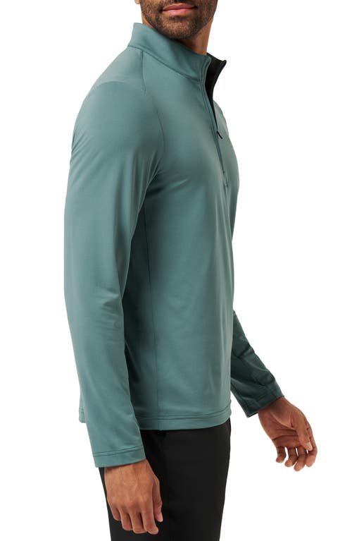 Travismathew Heater Pro Quarter Zip Pullover In Green