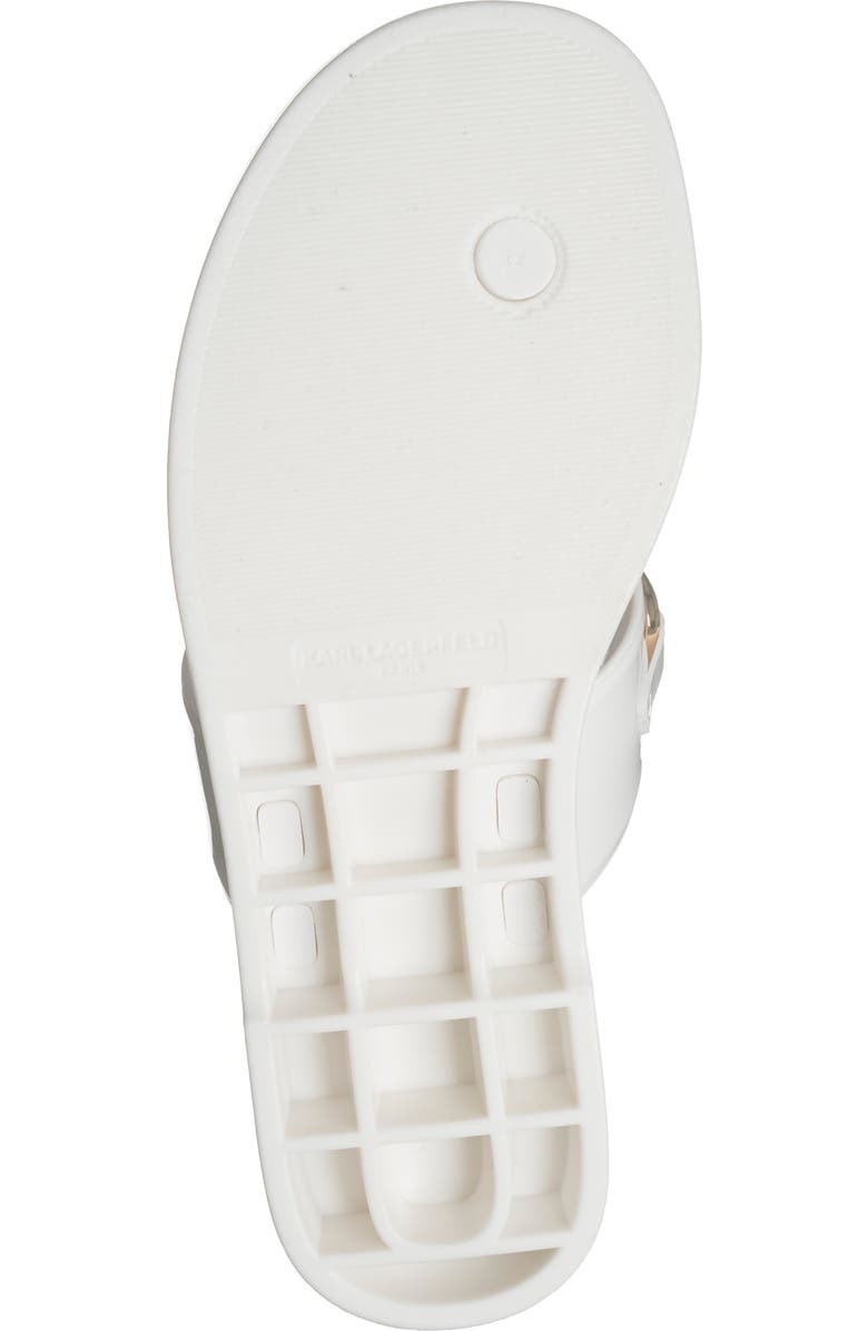 KARL LAGERFELD PARIS Vardice Flat Sandal, Alternate, color, Bright White