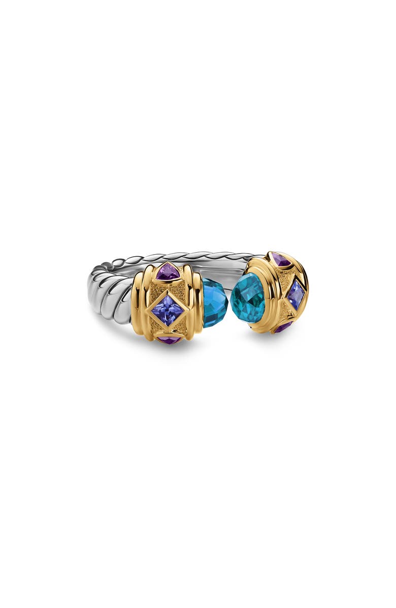 David Yurman Renaissance<sup>®</sup> Color Ring in Sterling Silver with 14K Yellow Gold, 9.9mm, Main, color, Silver