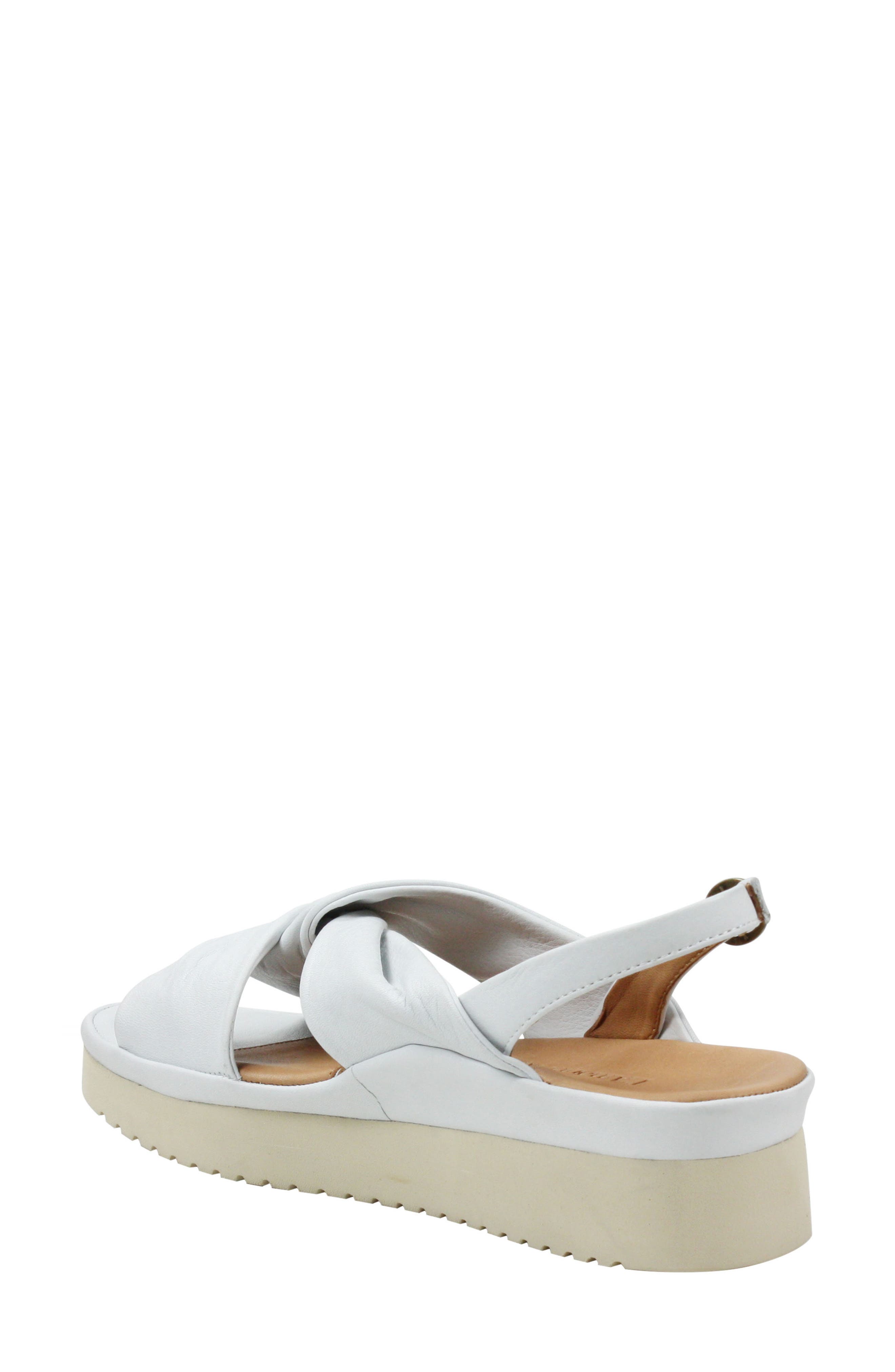 L'Amour de Pieds Amiens Slingback Platform Sandal, Alternate, color, WHITE LEATHER