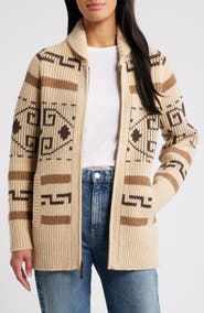Pendleton Westerly Front Zip Long Wool Cardigan