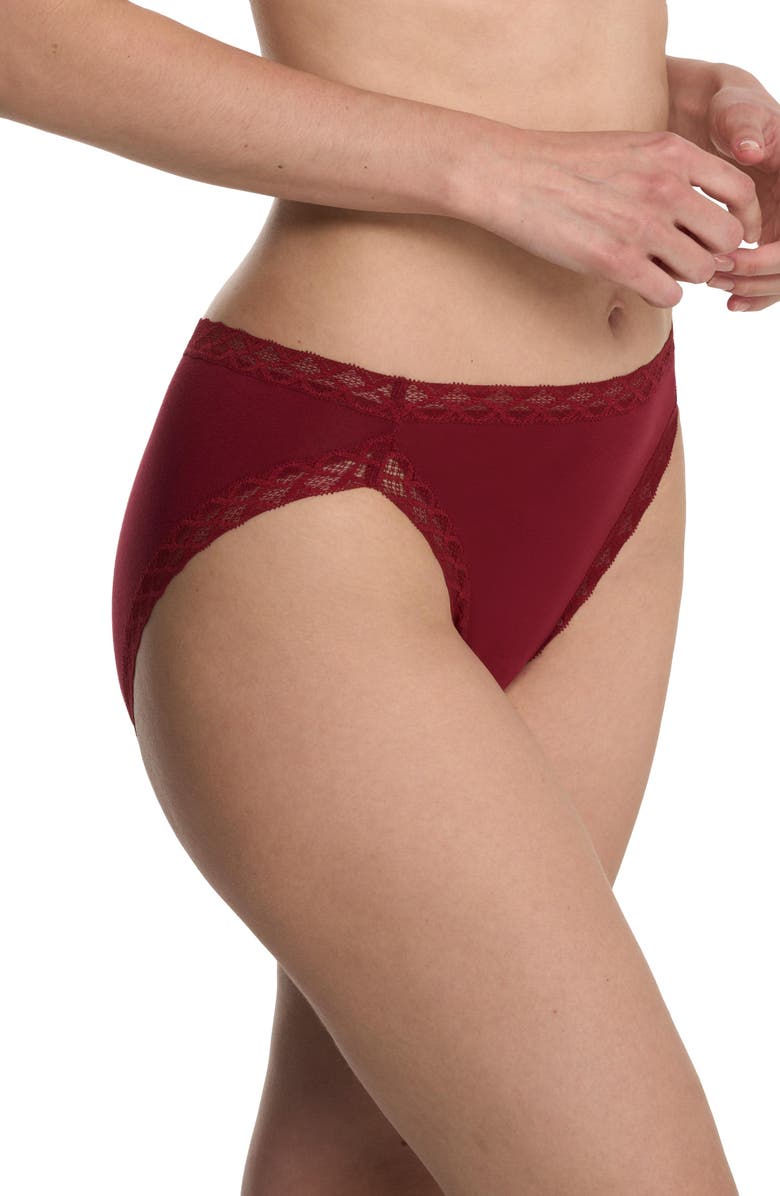 Natori Bliss Cotton French Cut Brief, Alternate, color, Dk Raspberry