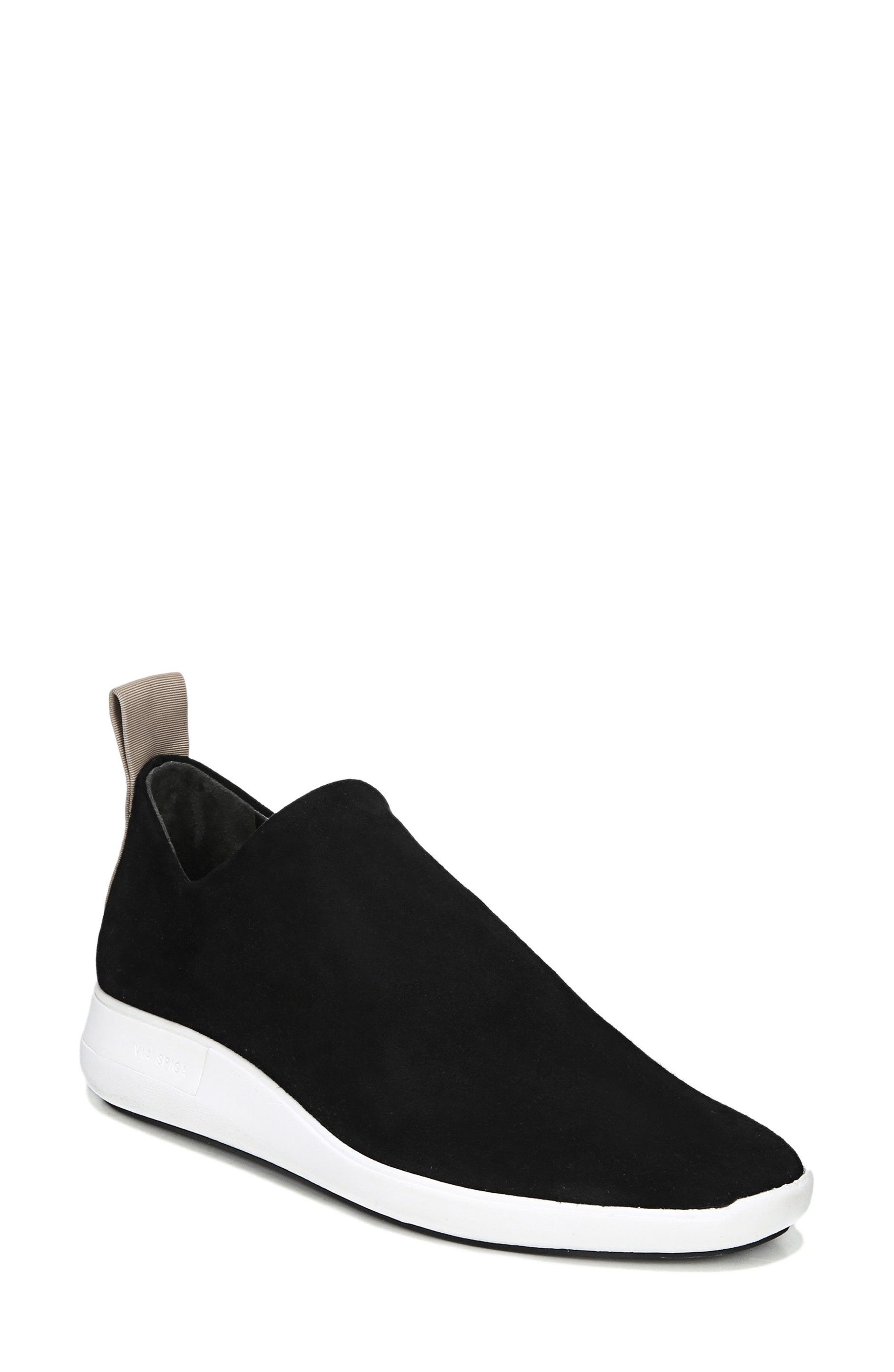 Marlow Slip-On Sneaker, Main, color, BLACK SUEDE