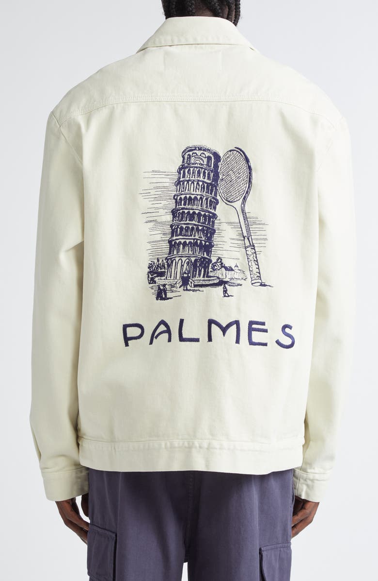 PALMES Towers Organic Cotton Twill Jacket, Alternate, color, Off White