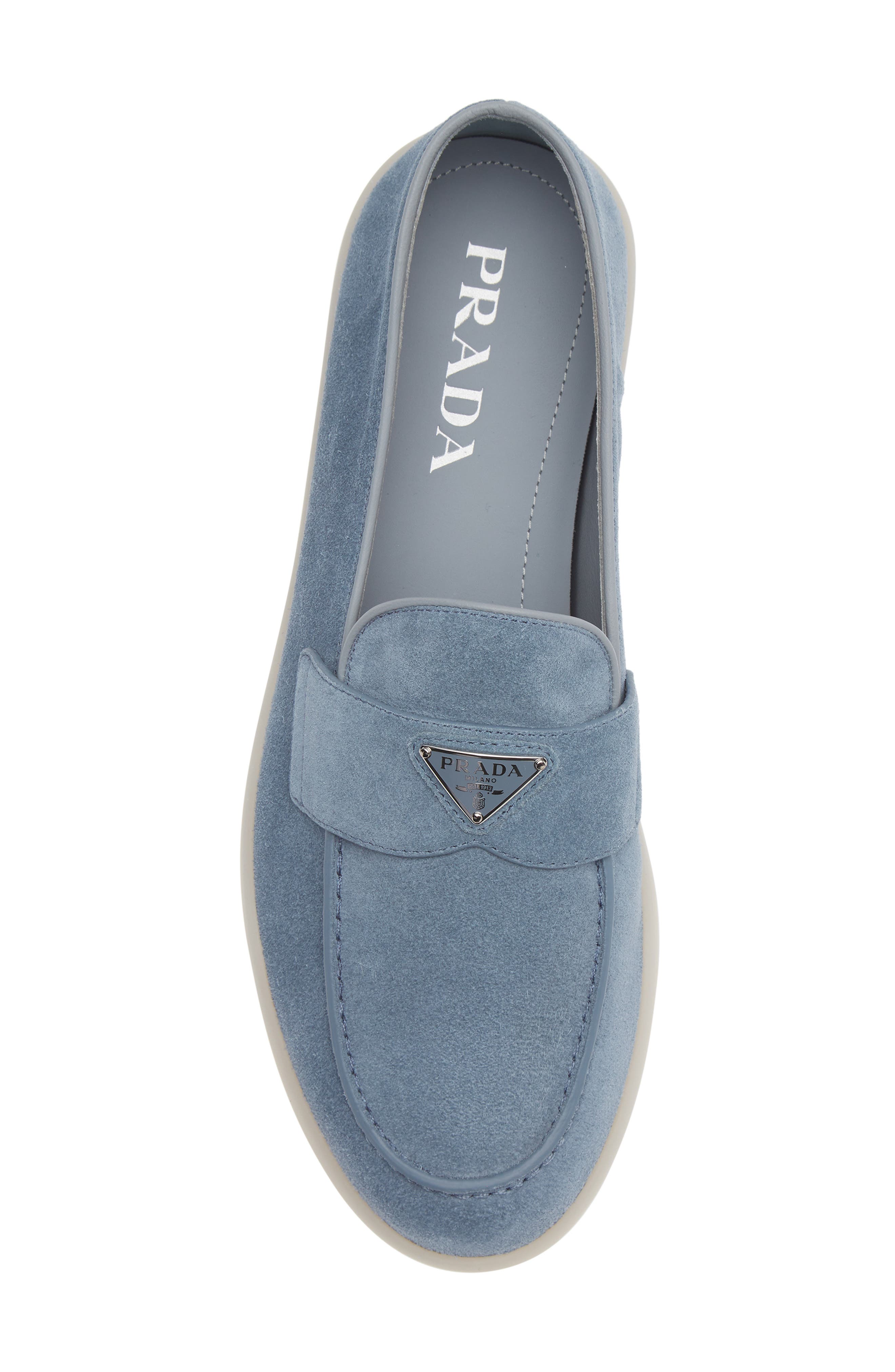 Prada St. Tropez Loafer, Alternate, color, Denim