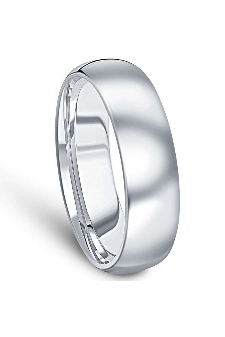 Men's Polished Tungsten 6mm Dome Comfort Fit Ring Wedding Band, Alternate, color, Tungsten
