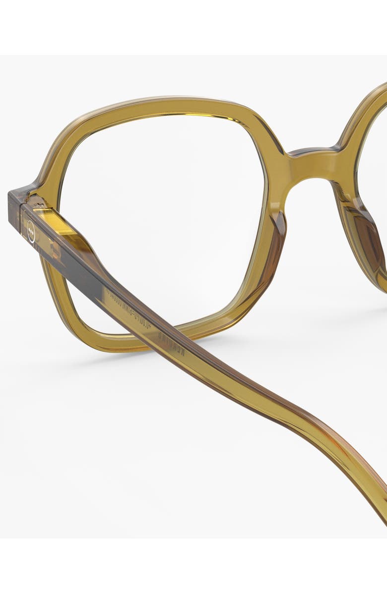 IZIPIZI Office 52mm Square Reading Glasses, Alternate, color, Golden Green