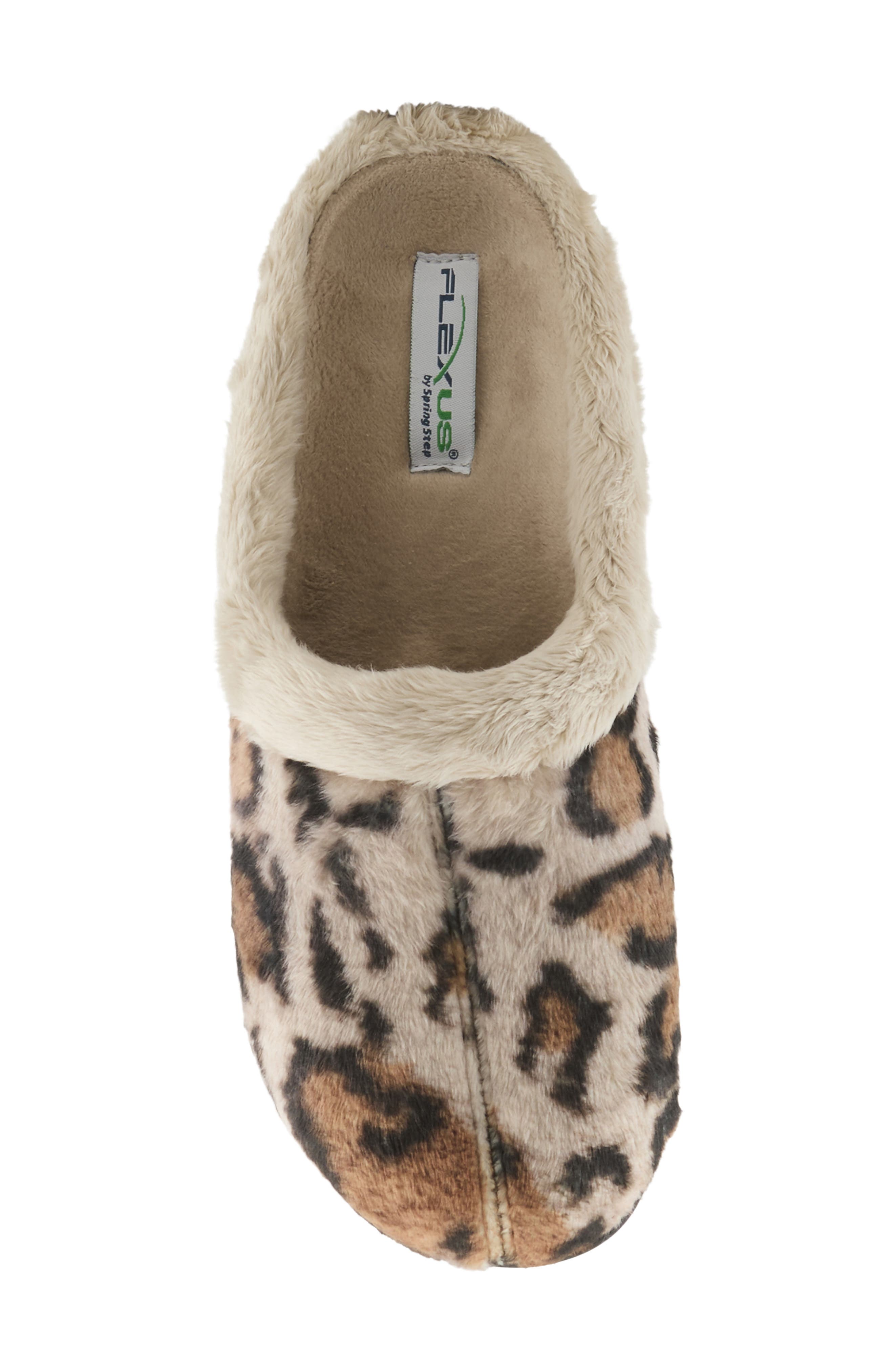 Flexus by Spring Step Fairsky Leo Faux Fur Scuff Slipper, Alternate, color, 