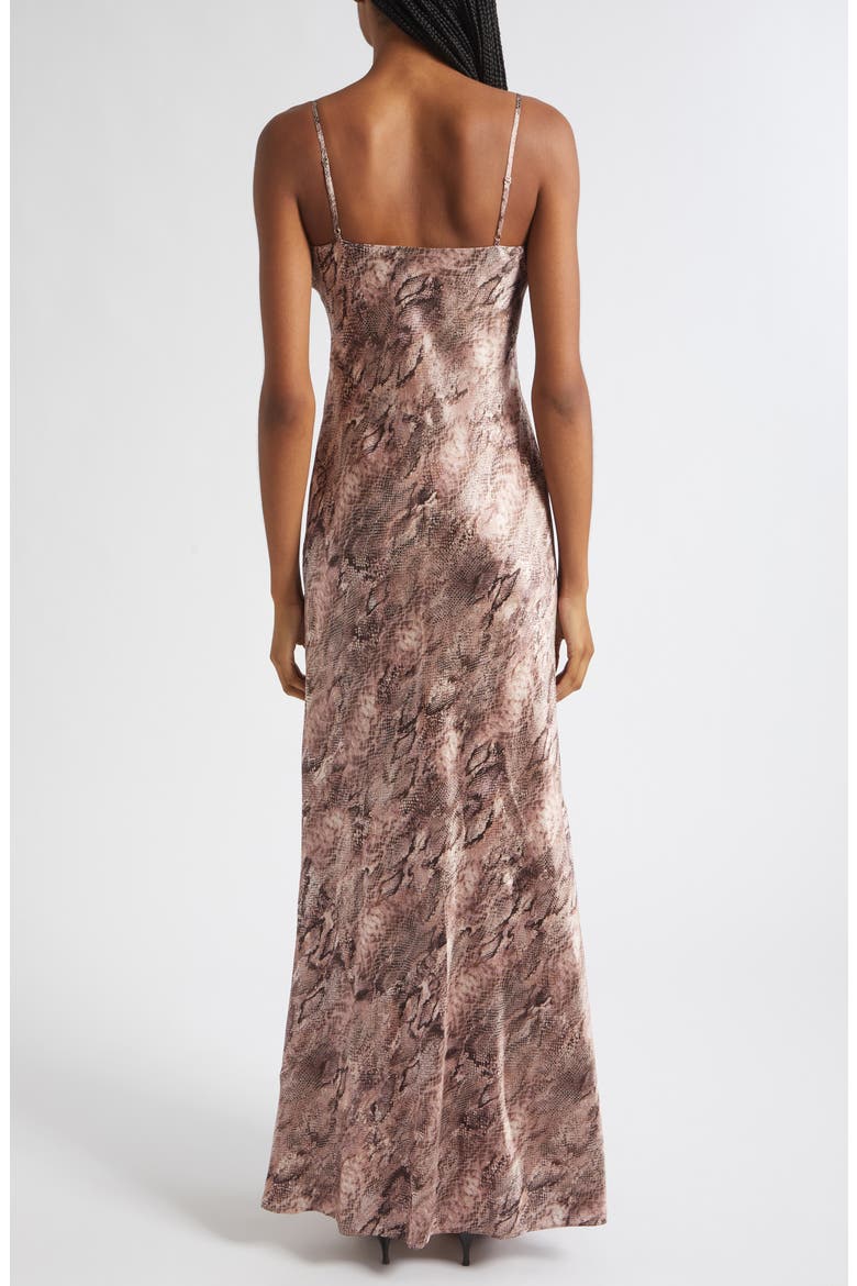 Serita Snakeskin Print Bias Cut Silk Gown, Alternate, color, MV/MT WESTERN SNAKE PRINT