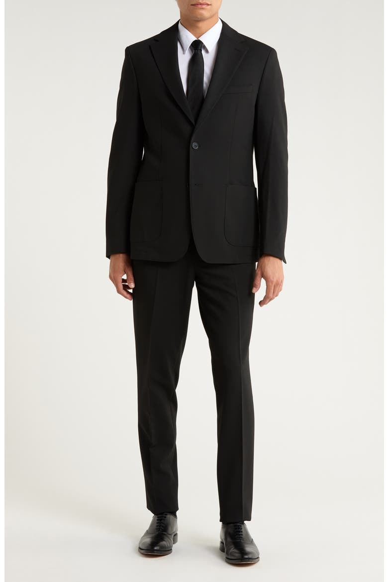 Slim Fit Suit, Main, color, BLACK