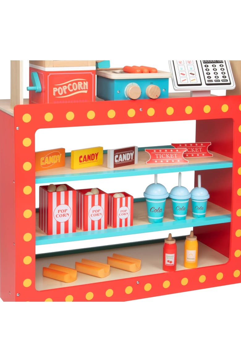 Movie Theatre Snack Bar Wooden Playset, Alternate, color, Red