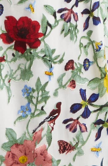 Alice + Olivia Tara Floral Ruffle Detail High-Low Dress