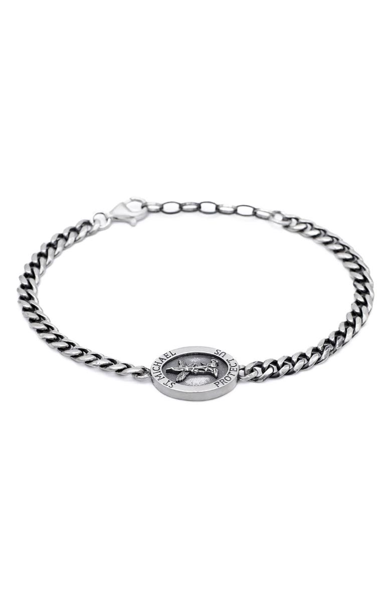 Serge DeNimes Silver Archangel Bracelet, Main, color,