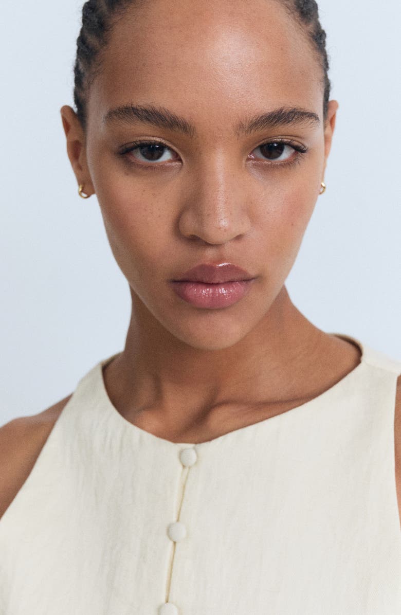 MANGO Bow Back Waistcoat, Alternate, color, Beige